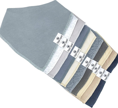 DiaperSquad's Baby Bibs for Drooling and Teething, Bibs for Boys, Baby Girl - Solid Cotton Baby Drool Bibs
