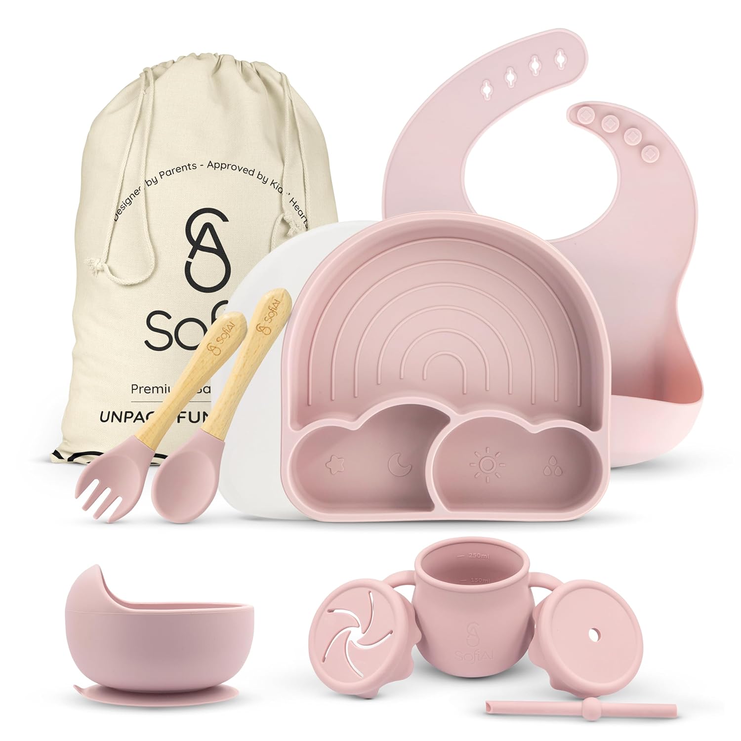 All In One Silicone Feeding Set - Safe for 6-12 Months - Non-Toxic Baby Led Weaning Supplies