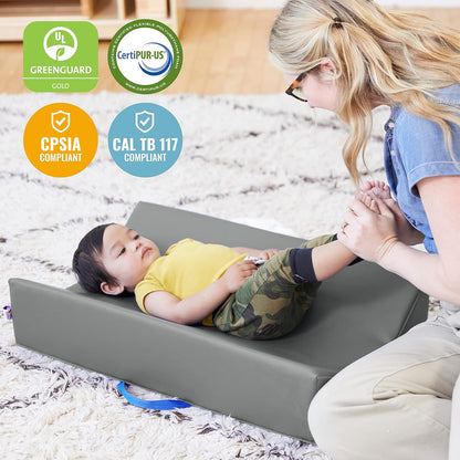 ECR4Kids SoftZone Baby Changing Pad, Contoured, Grey