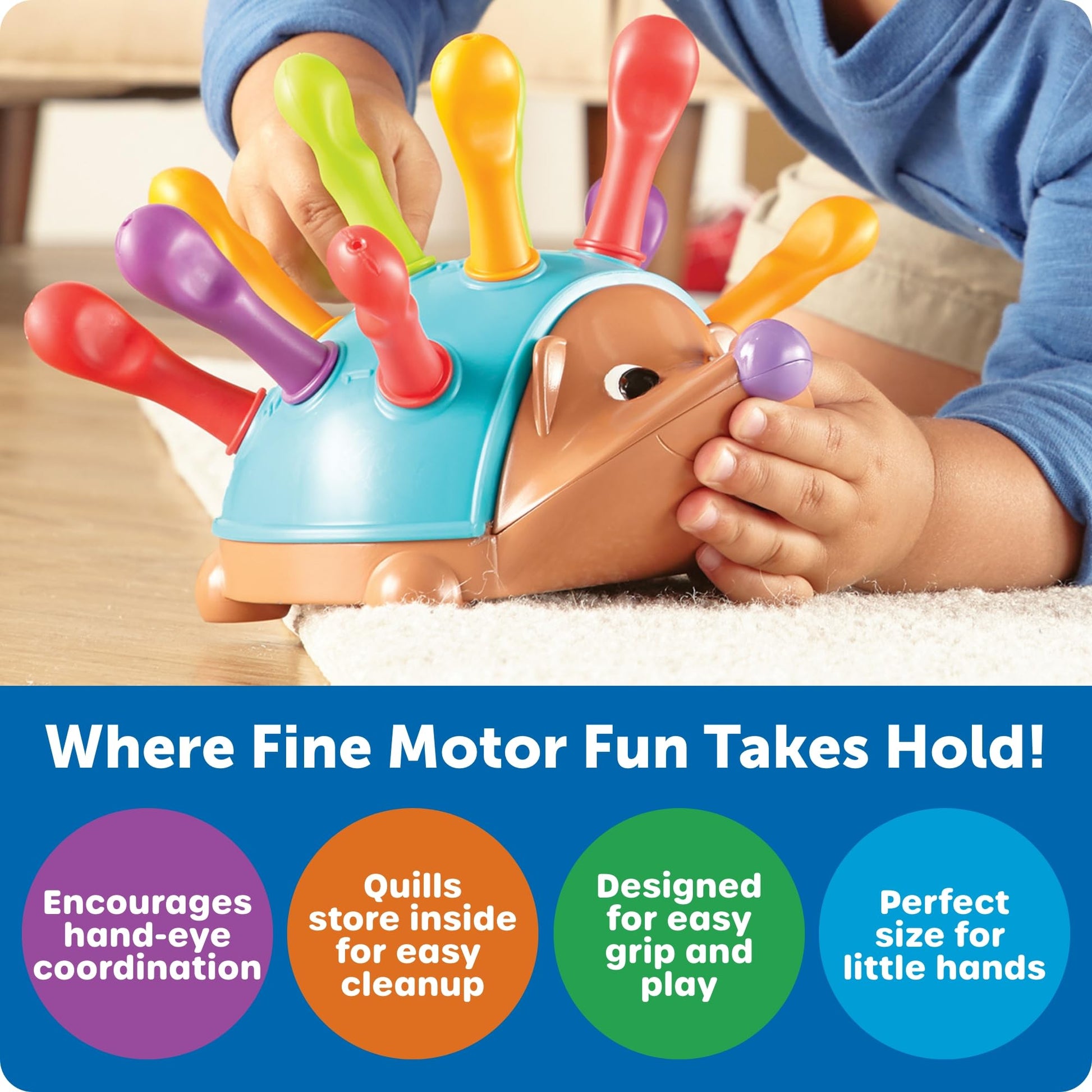 Learning Resources Spike The Fine Motor Hedgehog - Toddler Montessori Toys, Stacking Shape, Gifts