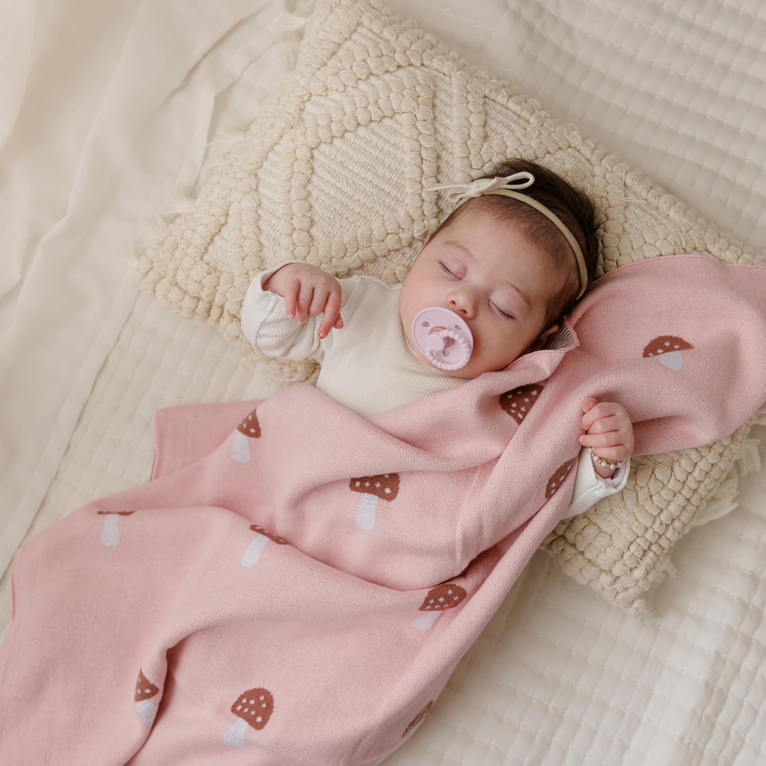 Swaddle Blanket for Girls 100% Cotton Buttery Soft Cozy Receiving Swaddle Crib Stroller Blanket for
