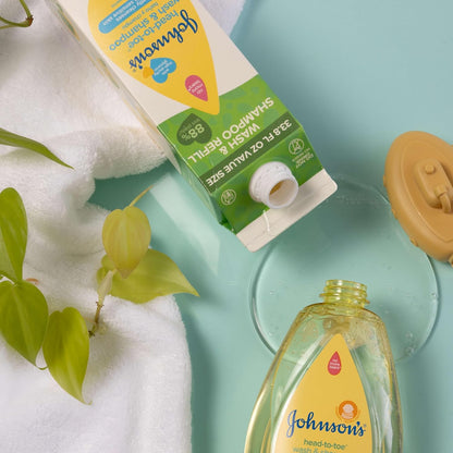 Johnson's Head-To-Toe Gentle Baby Body & Hair Wash, Tear-Free, Sulfate-Free & Hypoallergenic for