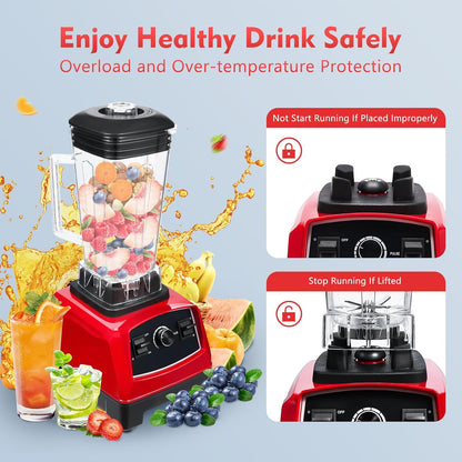 Blender 2L Automatic Smoothie Mixer Baby Food Blender 68oz Fruit Vegetables Juicer 2200W High-Speed