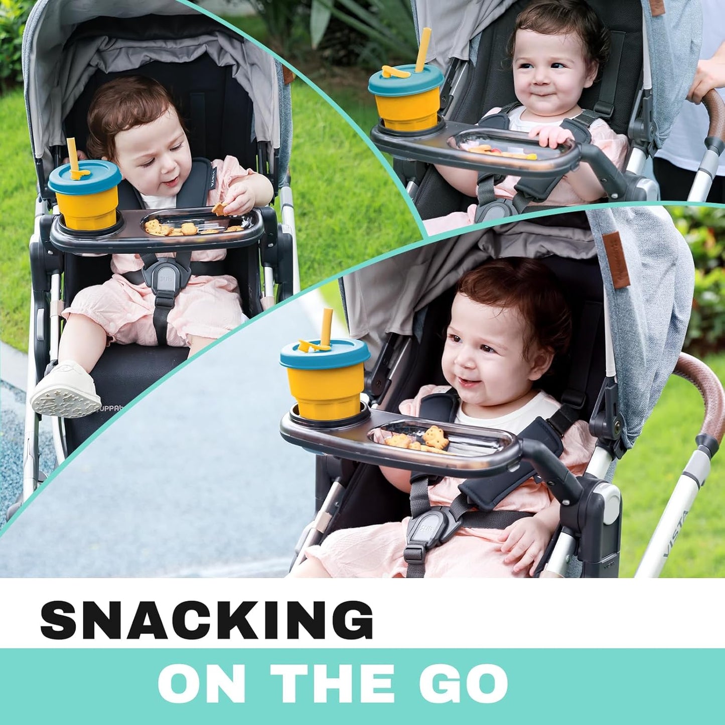 Snack Tray Fits for UPPAbaby Vista/Vista V2/Vista V3/Cruz/Cruz V2/ RumbleSeat/RumbleSeat V2