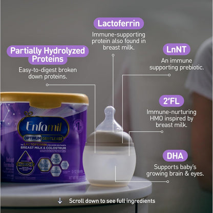 Enfamil Optimum Gentlease Baby Formula, Our Closest Formula to Breast Milk For Fussiness, Crying