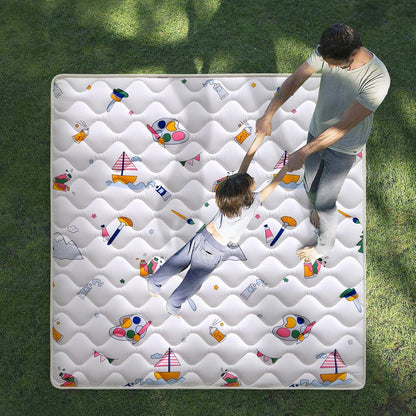 Vibe Bear High-Density Foam Baby Play Mat, 50x50 Inches Thicken One-Piece Comfortable and Soft Baby Playmat, Non Slip Washable Floor Mat for Infants, Toddlers