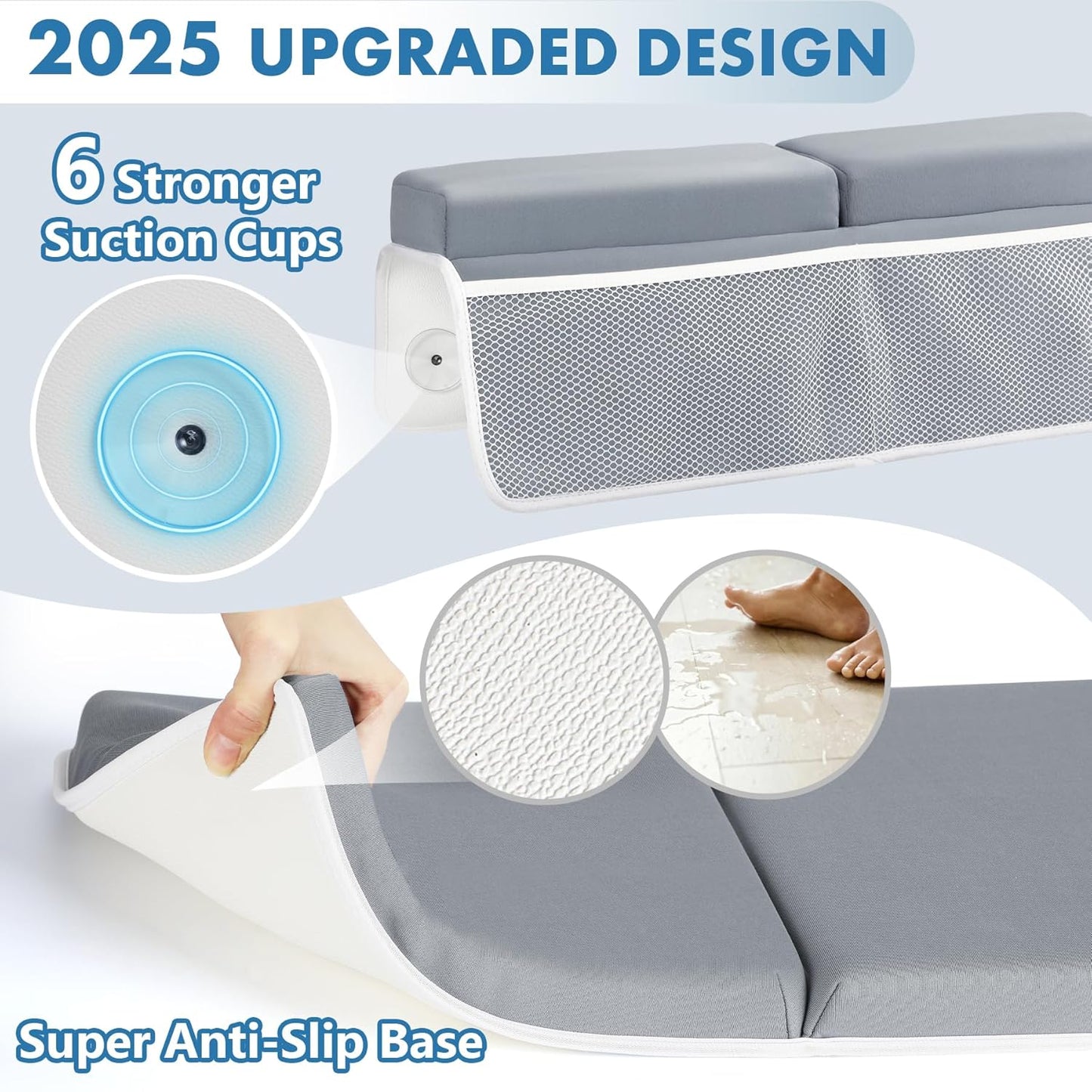 beiens Bath Kneeler and Elbow Rest Pad Set - 1.5'' Comfortable Thick Baby Bath Kneeler Pads, Quick