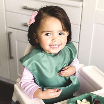 Tiny Twinkle Mess Proof Baby Bibs for Eating - Waterproof, Wipeable Bibs - Toddler Bib- Travel