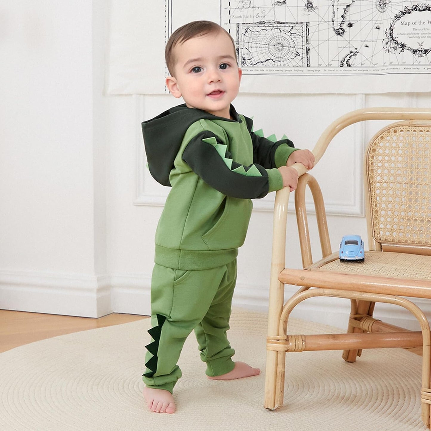 Baby Boy Clothes Toddler Fall Winter Outfits Dinosaur Long Sleeve Hoodies Tops & Jogger Pants Sweatsuit