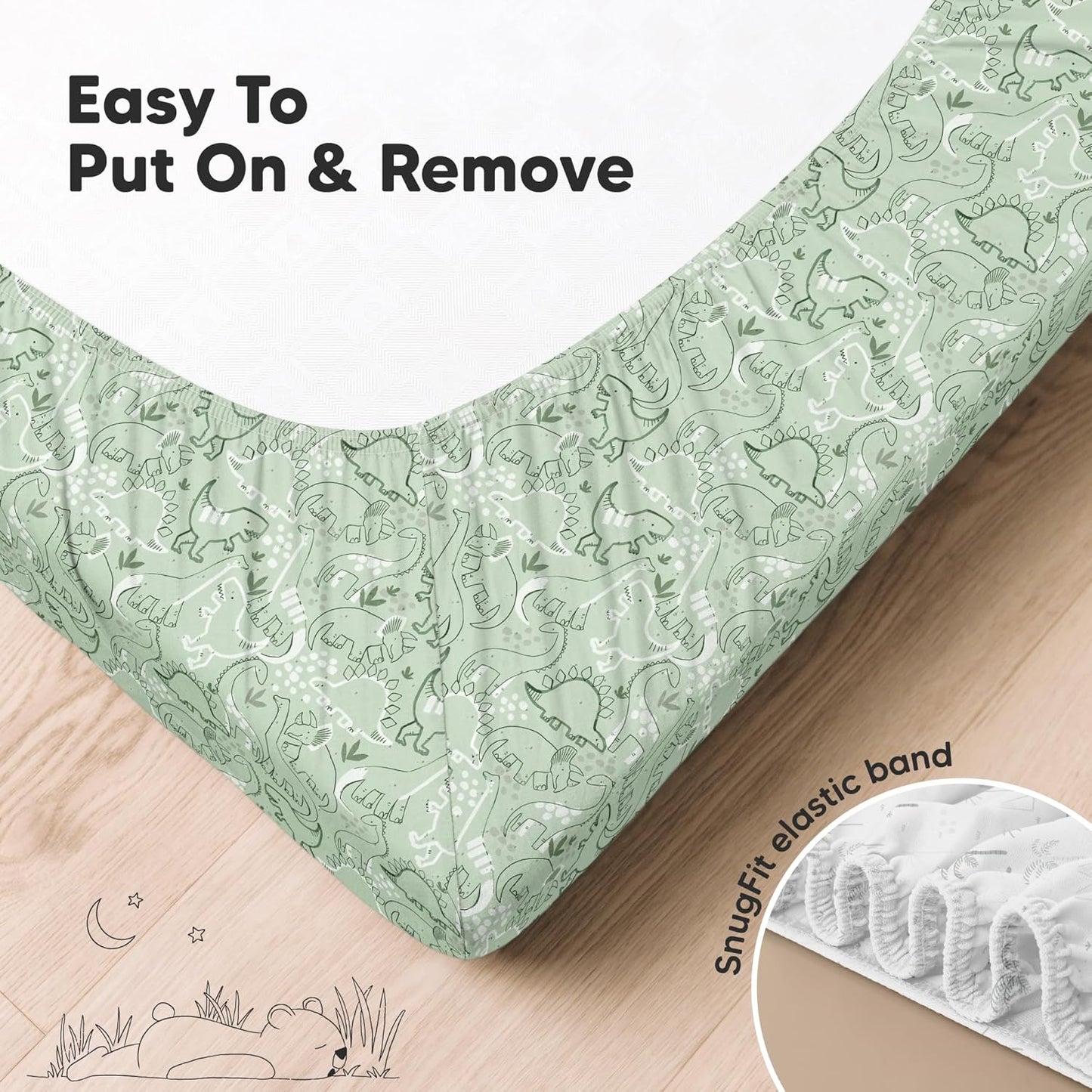 KeaBabies 2-Pack Organic Crib Sheets for Boys, Girls - 52x28 Fitted Crib Mattress Sheet Neutral