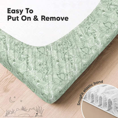 KeaBabies 2-Pack Organic Crib Sheets for Boys, Girls - 52x28 Fitted Crib Mattress Sheet Neutral