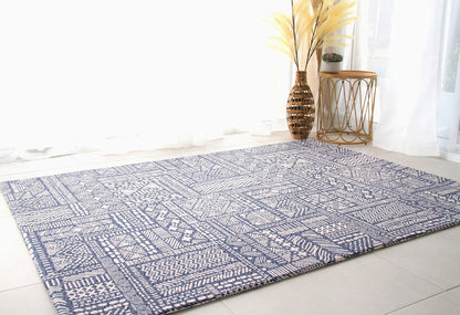 Cushmat Stylish Reversible Foam Play Mat (Large, Explorer - Cloud Indigo) - Soft, Waterproof, Durable Play mat for Infants, Babies, Toddler, Kids & Grownup - 6.5ft x 4.5ft