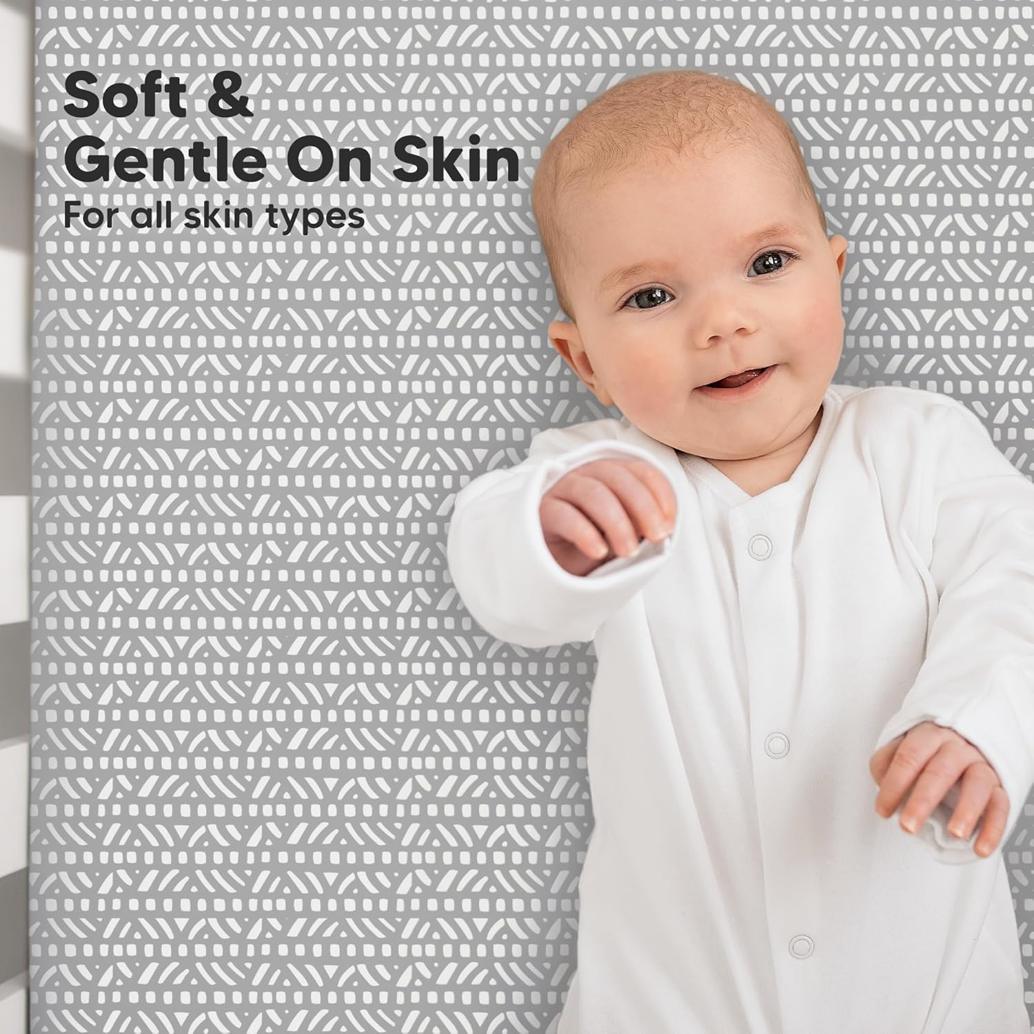 KeaBabies 2-Pack Organic Crib Sheets for Boys, Girls - 52x28 Fitted Crib Mattress Sheet Neutral