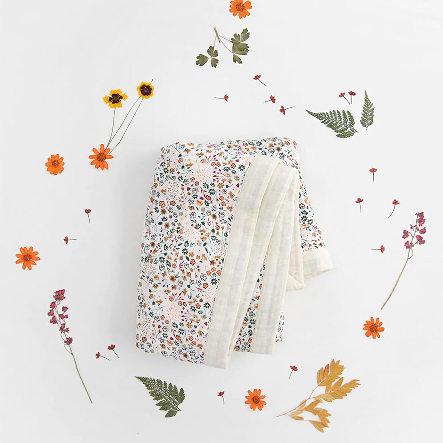 Little Unicorn Newborn Receiving Quilt | Ultra- Soft, Multi-Layered Muslin Fabric | Gift for