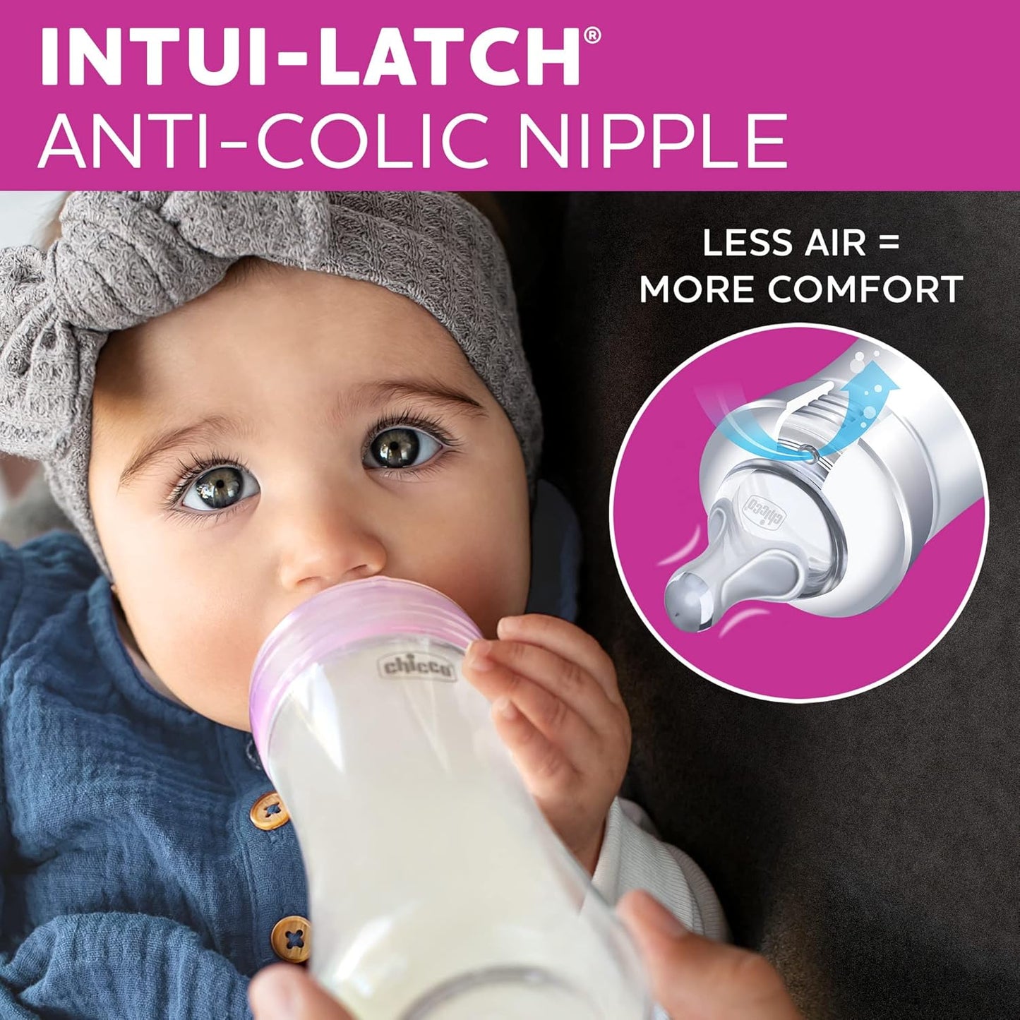 Chicco Duo Deluxe Hybrid Baby Bottle Starter Gift Set with Invinci-Glass Inside and Plastic Outside