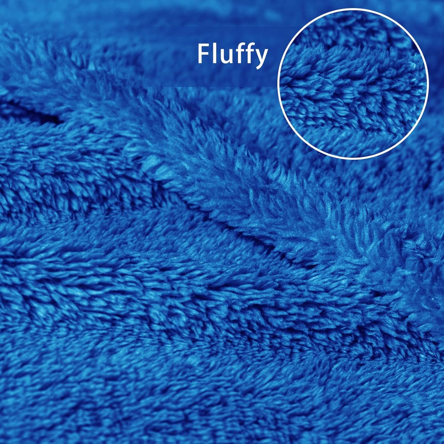 Exclusivo Mezcla Twin Size Flannel Fleece Blanket, Super Soft Velvet Plush Bed Blanket, Fuzzy Cozy and Warm for All Seasons, 60x80 Inches, Cobalt Blue