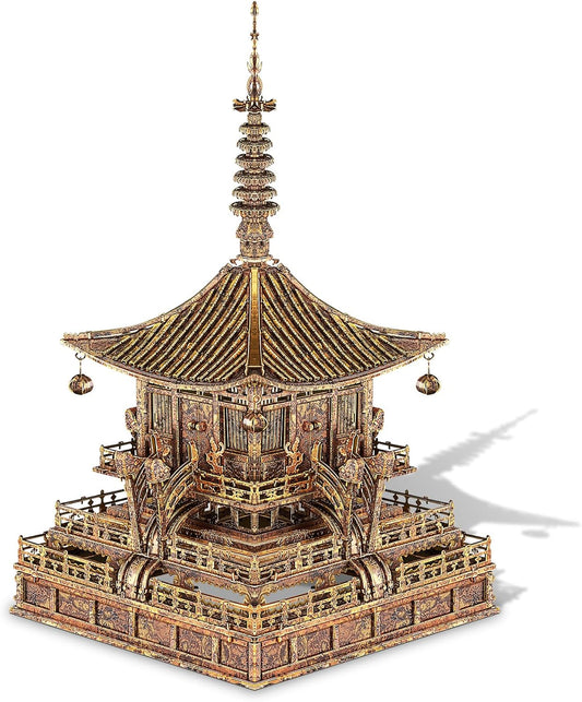 Piececool 3D Metal Puzzles for Adults, Buddha Indian Buddist Architecture Model Building Kits, Challenging 3D Metal Puzzles DIY Arts and Crafts Interesting Gifts for Dad Mother