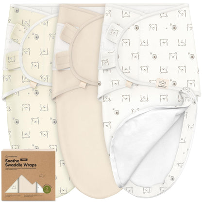 Baby Swaddle Sleep Sacks with Zipper - 3-Pack Swaddles for Newborns 0-3 Months, Infant, Baby Girls