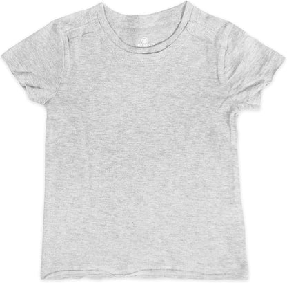 5-Pack Short Sleeve T-Shirts 100% Organic Cotton Baby, Toddler, Little Kid, Boy, Girl, Unisex