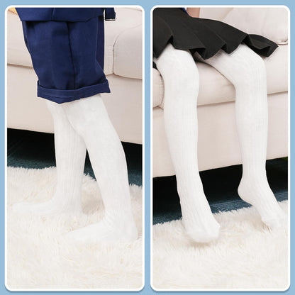 3 Pack Baby Girl Tights Cable Knit Leggings Stockings Cotton Pantyhose for Newborn Infant 6