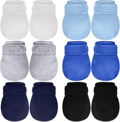 Newcotte Adjustable Baby Mittens No Scratch Newborn Cotton Breathable Gloves Warm Baby Mitts for Boys