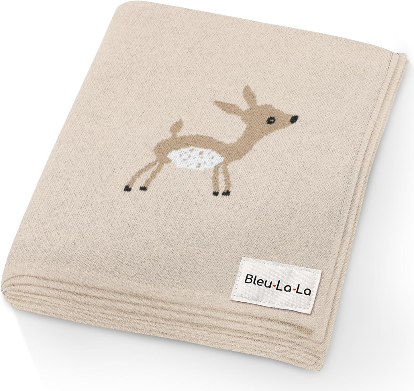 Knit Baby Swaddle Blanket - 100% Cotton Soft Cozy Receiving Swaddling Crib Stroller Blanket Quilt