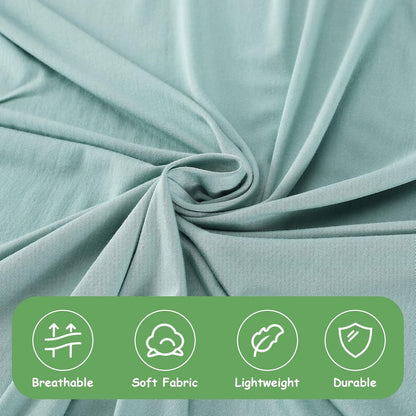 iEvolve Cotton Knitted Baby Swaddle Blanket with Hat Headband Set Newborn Swaddle Wrap Receiving Blankets for Baby Girl Boy 45" x 45"(LightGreen)