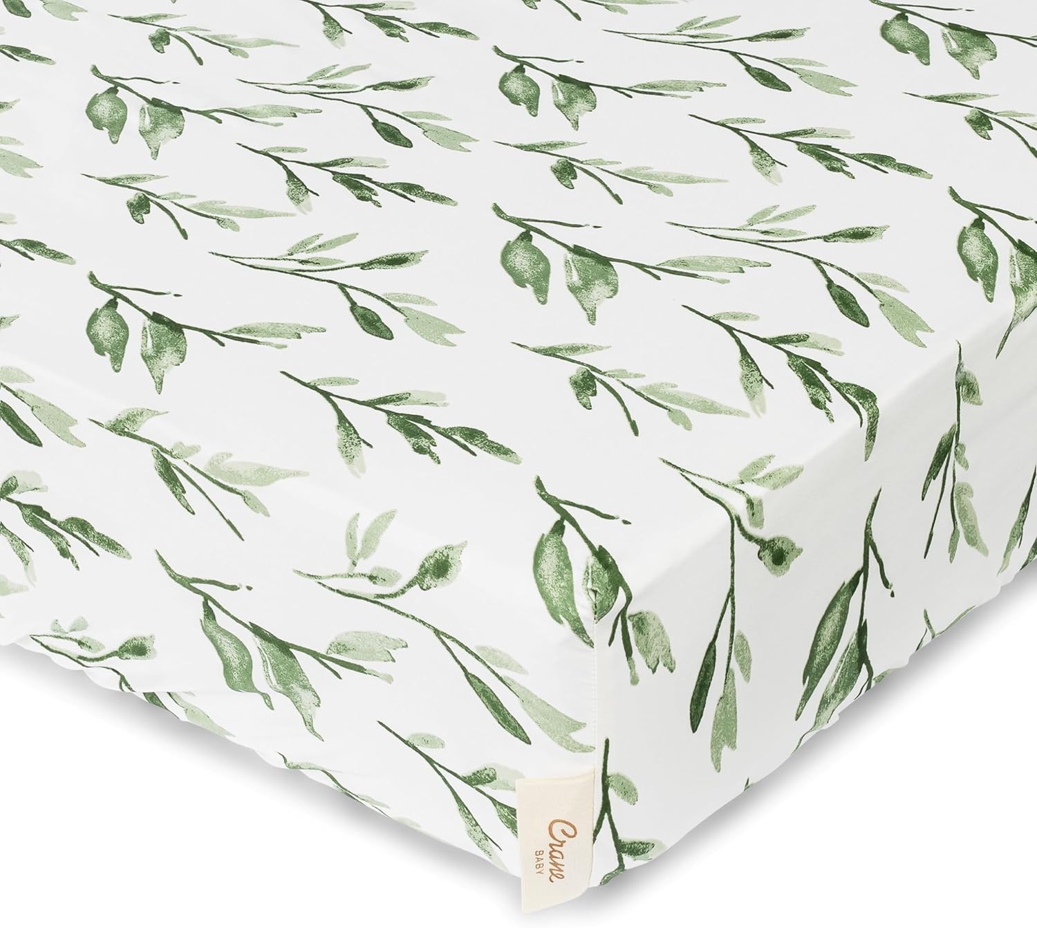 Crane Baby 100% Cotton Sateen Crib Sheet, Fitted for Cribs and Toddler Beds, Baby Crib Sheets, Baby