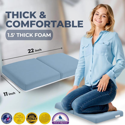 Comfortable Baby Bath Kneeler and Elbow Rest Pad Set – Thick Memory Foam Bath Kneeling Pad with