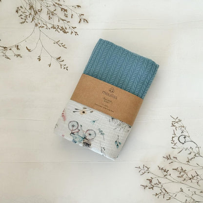 Personalized Baby Blanket with Name – Handmade 100% Organic Cotton Newborn Gift | Custom Knit