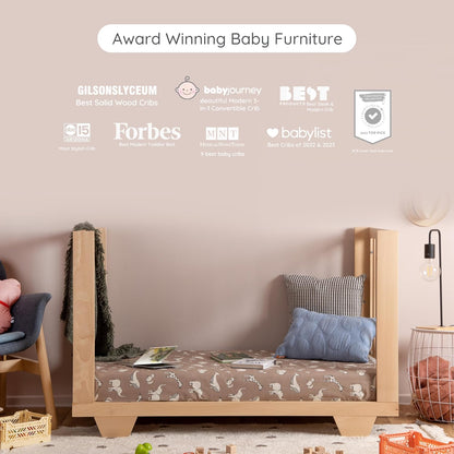 dadada Spirit 8 in 1 Convertible Crib to Toddler Bed & Floor Bed, Made in Italy, Greenguard Gold
