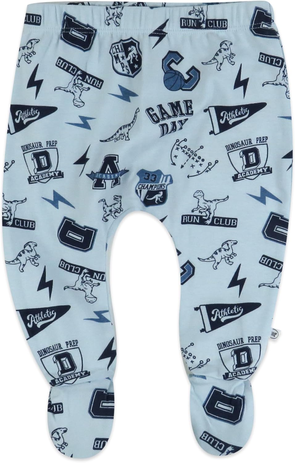 HonestBaby 3-pack Footed Pants Roomy Fit Pull on Bottoms 100% Organic Cotton for Infant Baby Boys, Girls, Unisex