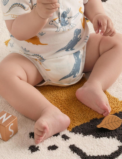 Yoofoss Baby Bodysuits 100% Organic Cotton Short Sleeve Infant Romper for Boy and Girl Baby Clothes, Soft Breathable