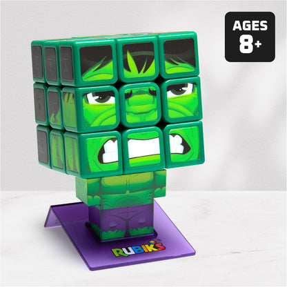Rubik's Cube Hulk Cuber, Problem-Solving Challenging Brain Teaser Collectible Hulk Fidget Toy, for Adults & Kids Ages 8+