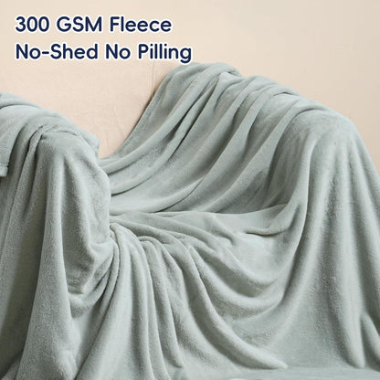 PHF Ultra Soft Fleece Blanket Twin Size, No Shed No Pilling Luxury Plush Cozy 300GSM Lightweight