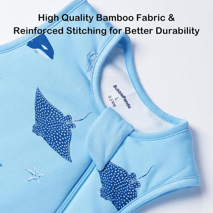 BubblePanda Rayon Made from Bamboo Sleep Sack 18-24 Months 0.5 Tog Soft Lightweight Toddler Sleep Sack 2t for Babies 2-Way Zipper Wearable Blanket Baby 18 Months
