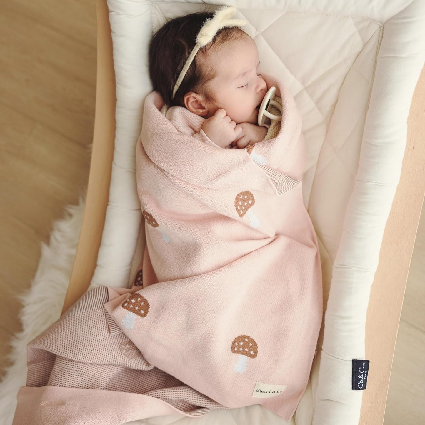 Swaddle Blanket for Girls 100% Cotton Buttery Soft Cozy Receiving Swaddle Crib Stroller Blanket for