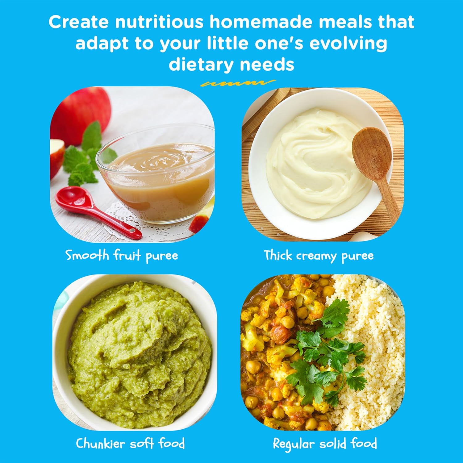 EVLA'S Baby Food Maker, Steamer, Blender, Baby Food Processor for Healthy Homemade Baby Food in