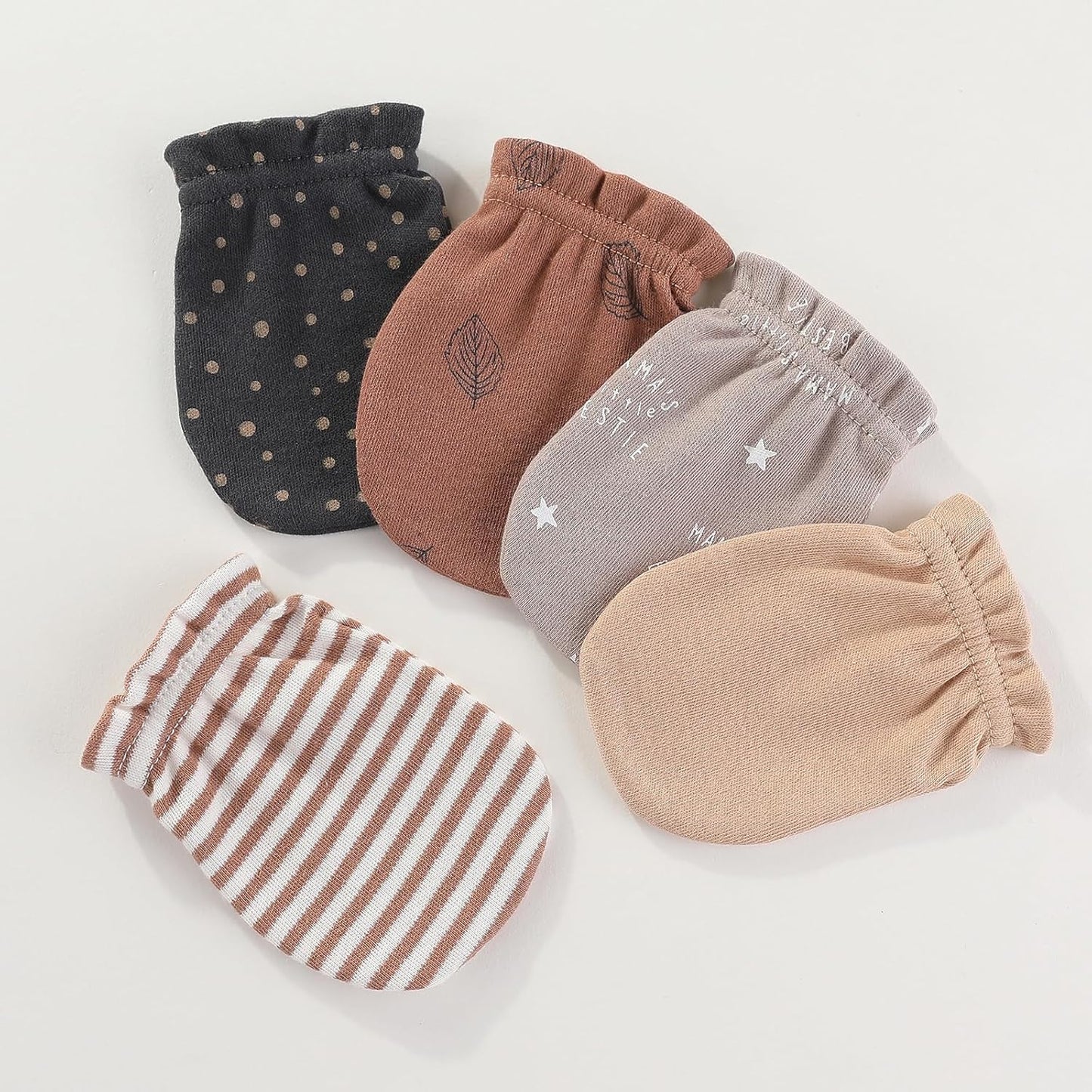 Newborn Baby Boy Girl Caps Mittens Socks Set Cotton Baby Essentials Accessories (Hats+Gloves+Socks)