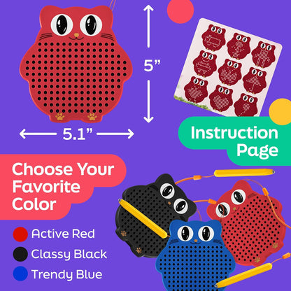 Magnetic Drawing Board for Kids & Toddlers with Beads and Magnet Stylus Pen - Magnetic Travel Toy for Airplane & Car Ride Activities for Kids