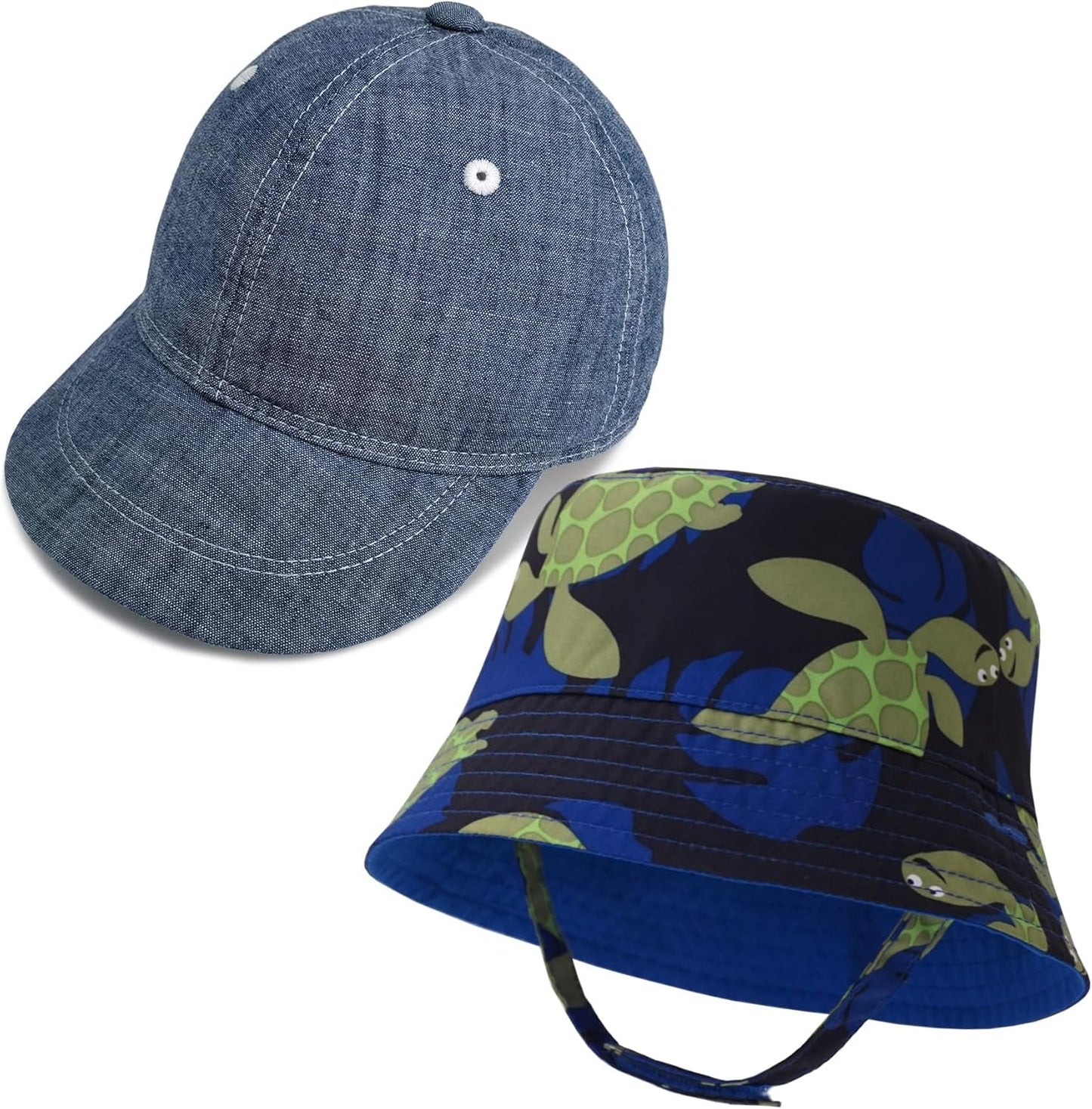 Keepersheep Baby Baseball Cap Infant Sun Hat, Cotton Knit with Soft Brim, Adjustable Soft Newborn Toddler Cap