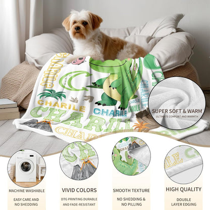 Ship Next Day, Personalized Baby Blankets - Printed in USA, Custom Name Blanket, Baby Blanket with