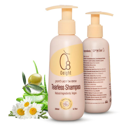 Oeight Tearless Baby Shampoo, Hypoallergenic & Dermatologically Tested Baby Shampoo, 100% Natural