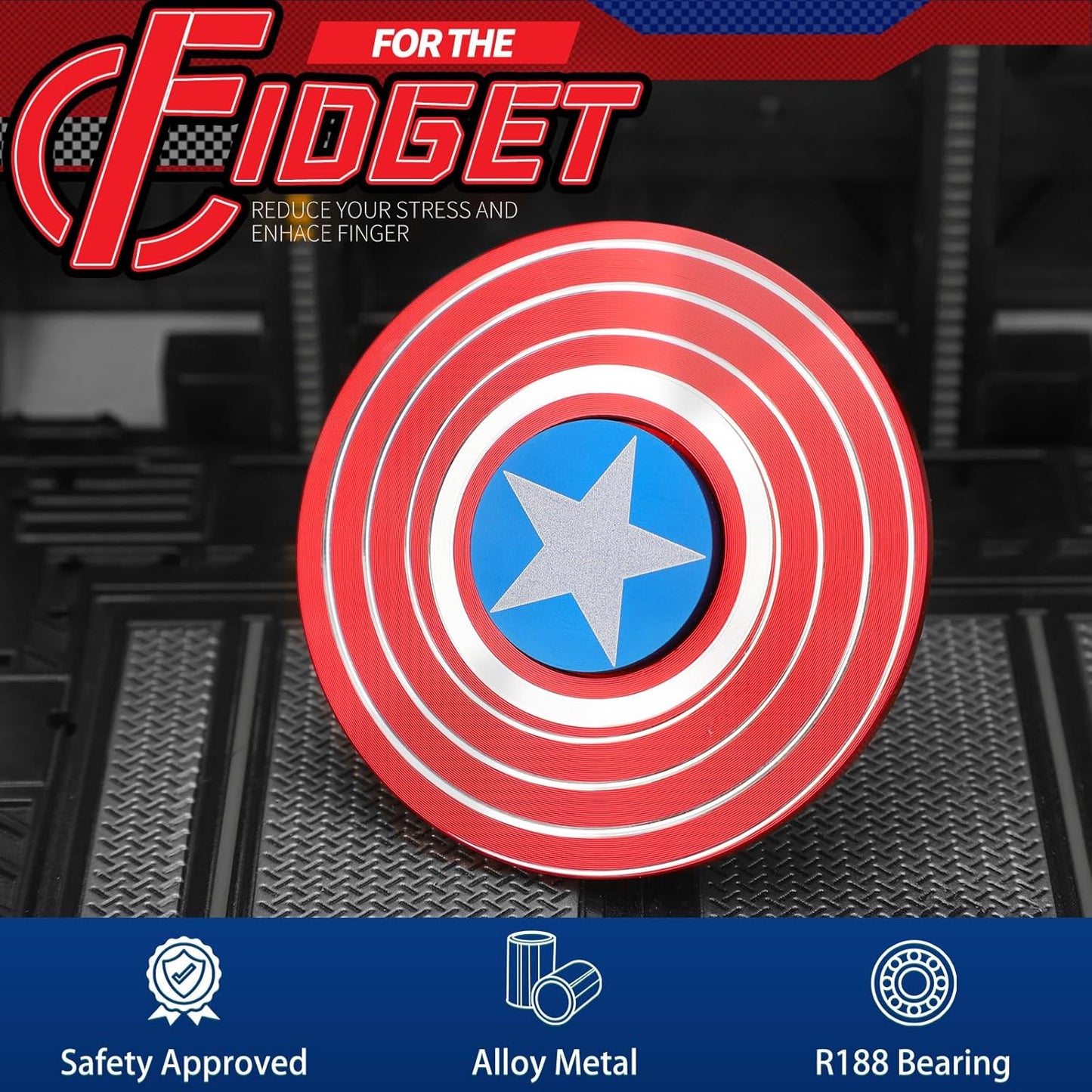 Cool Mini Hammer Fidget Spinner Transform Fingetip Spinner Metal for Kids Adults, Sensory Fidget Toy Infinity Cube Block, Fidgit Desk Toy, Anti Stress Anxiety Relief Stuffer Gifts for