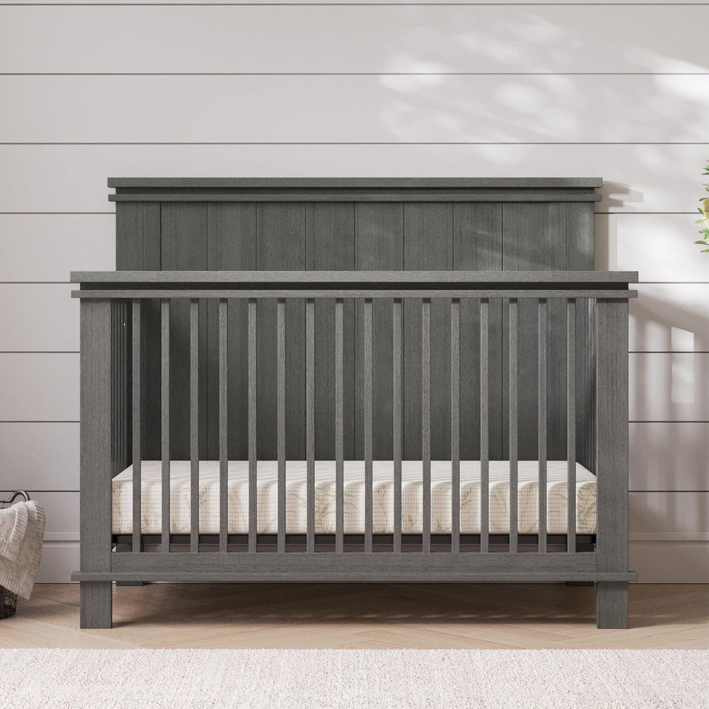 Child Craft Denman 4-in-1 Convertible Crib, Baby Crib Converts to Day Bed, Toddler Bed and Full