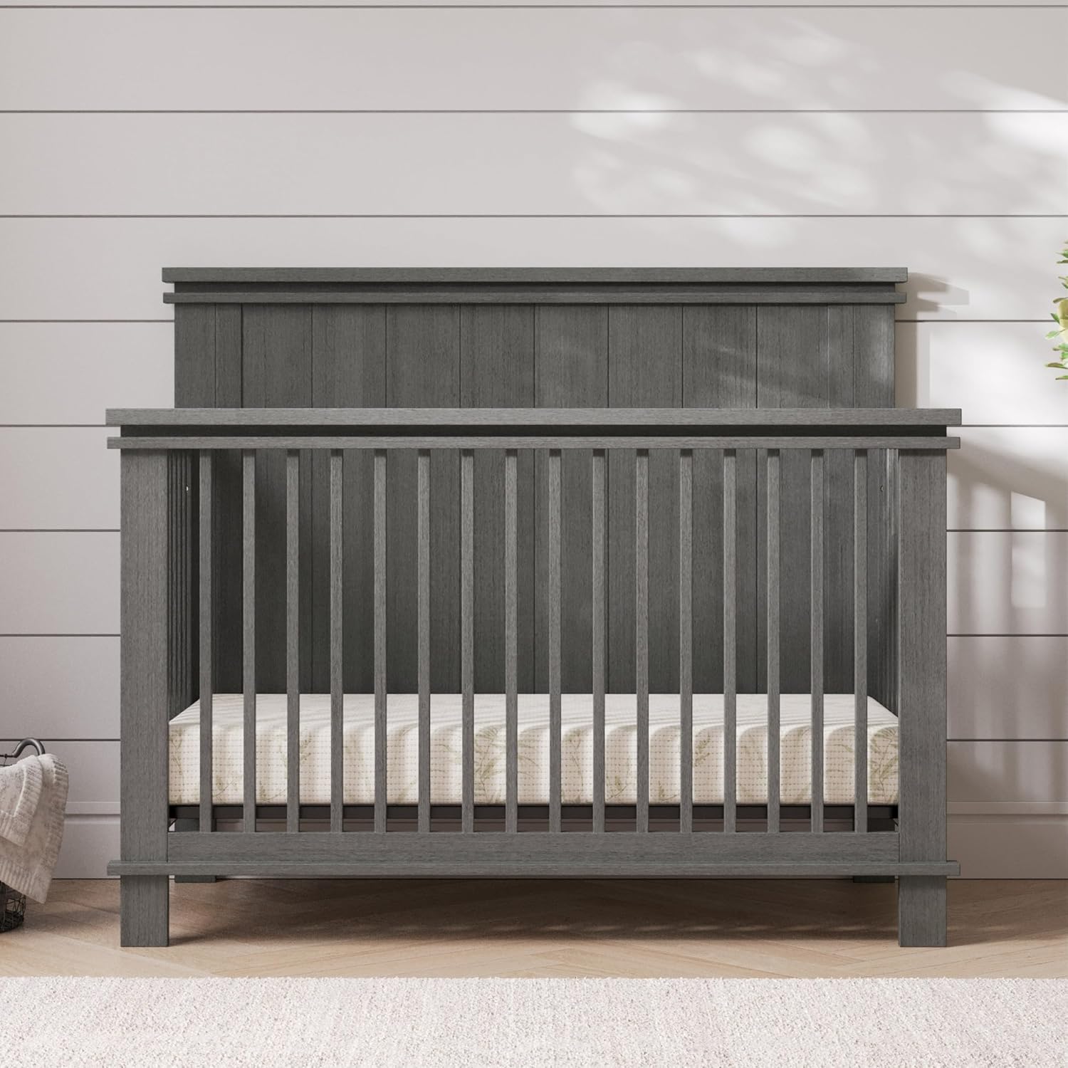 Child Craft Denman 4-in-1 Convertible Crib, Baby Crib Converts to Day Bed, Toddler Bed and Full