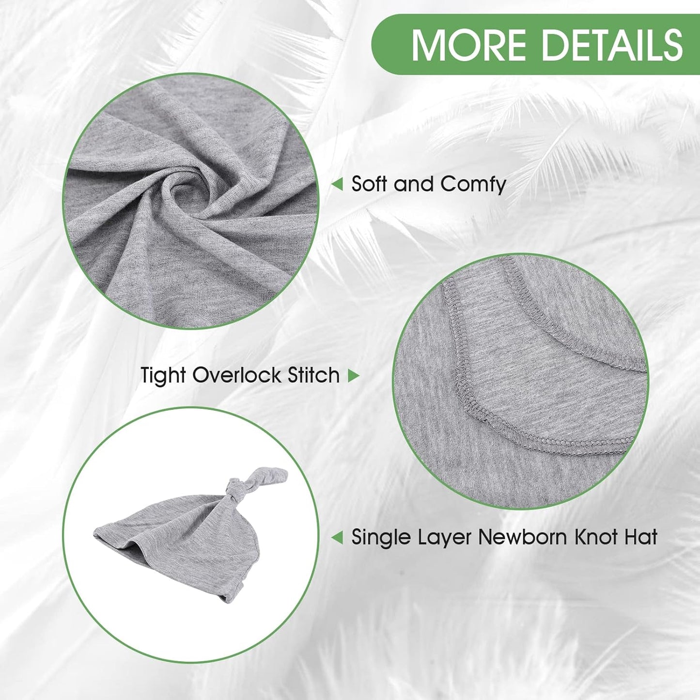 iEvolve Cotton Knitted Baby Swaddle Blanket with Hat Headband Set Newborn Swaddle Wrap Receiving Blankets for Baby Girl Boy 45" x 45"(Navyblue)