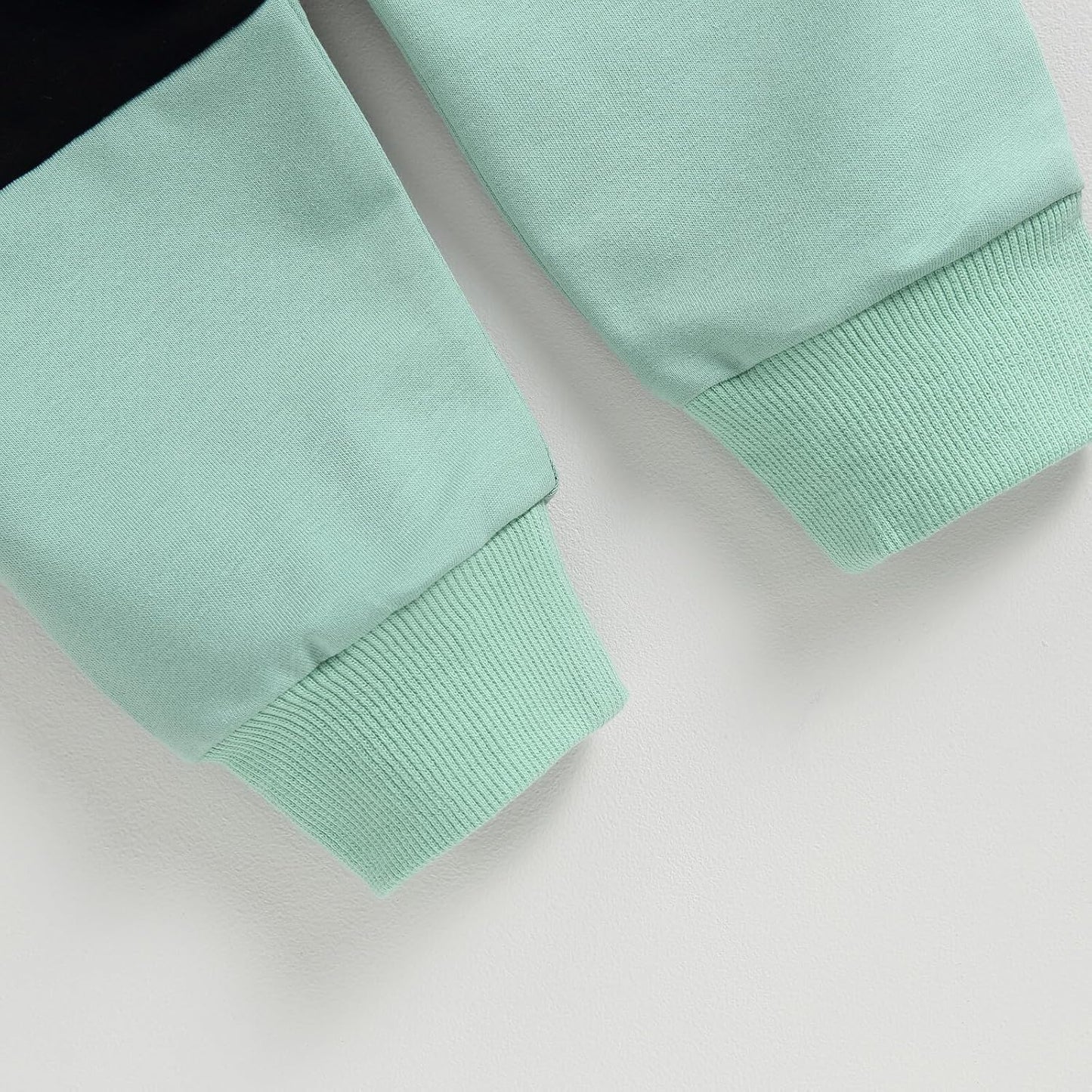 Kupretty Toddler Baby Boy Fall Winter Clothes Color Block Long Sleeve Sweatshirt Pullover Tops + Joggers Pants Outfit Set