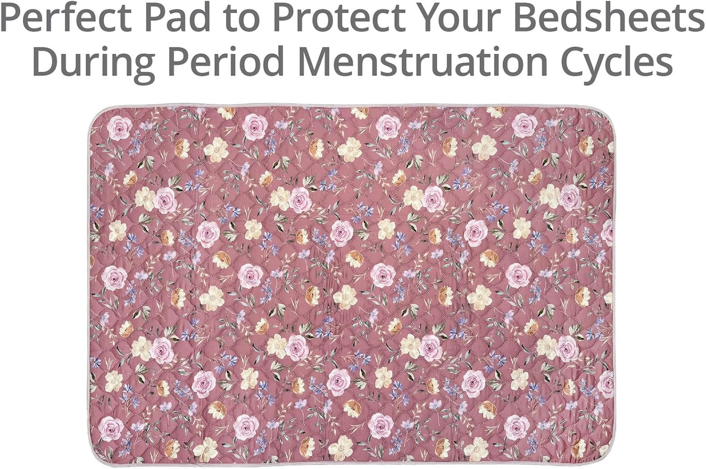 Organic Incontinence Pad for Period - Waterproof Protectors - Reusable Washable Pee Pad - Fits Twin