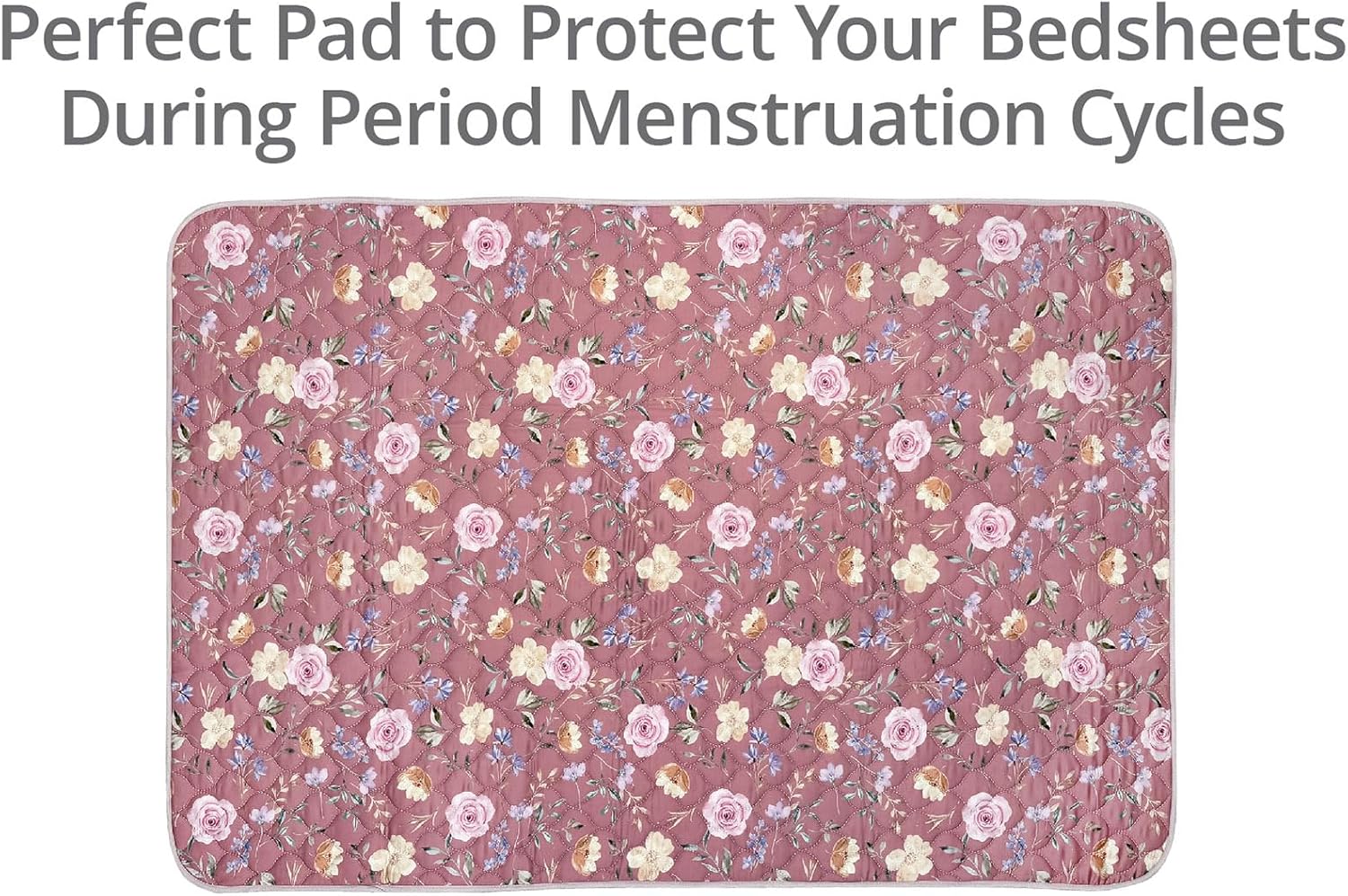 Organic Incontinence Pad for Period - Waterproof Protectors - Reusable Washable Pee Pad - Fits Twin